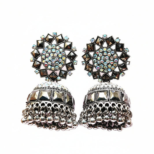 Oxidized Silver Metallic Jhumki for Girls and Women (JA-001)