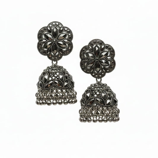 Oxidized Silver Metallic Jhumki for Girls and Women (JA-002)