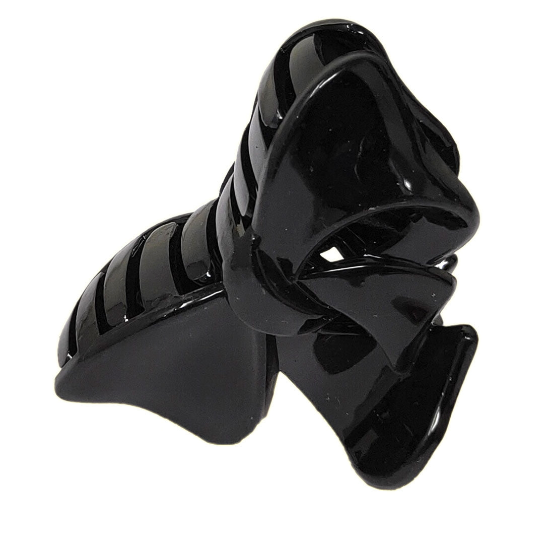 Anokhi Ada Bow Plastic Hair Clutcher/Hair Claw Clip for Girls and Women (Black, Pack of 2) - 01-03C