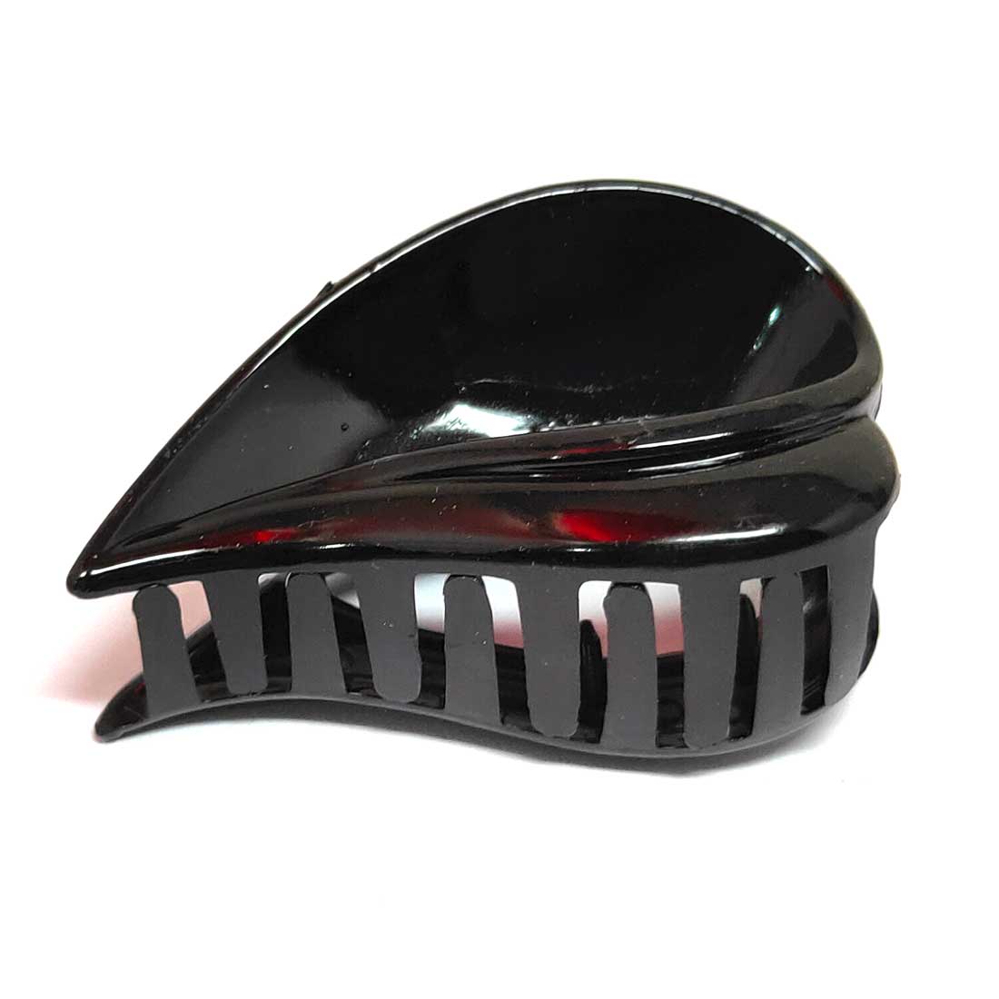Anokhi Ada Leaf Plastic Hair Clutcher/Hair Claw Clip for Girls and Women (Black, Pack of 2) - 01-04C