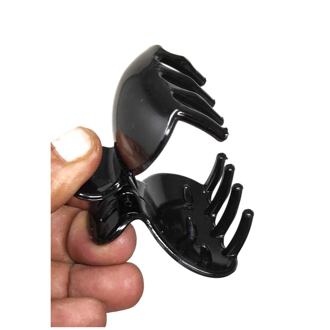 Anokhi Ada Plastic Hair Clutcher/Hair Claw Clip for Girls and Women (Black, Pack of 2) - 01-09C