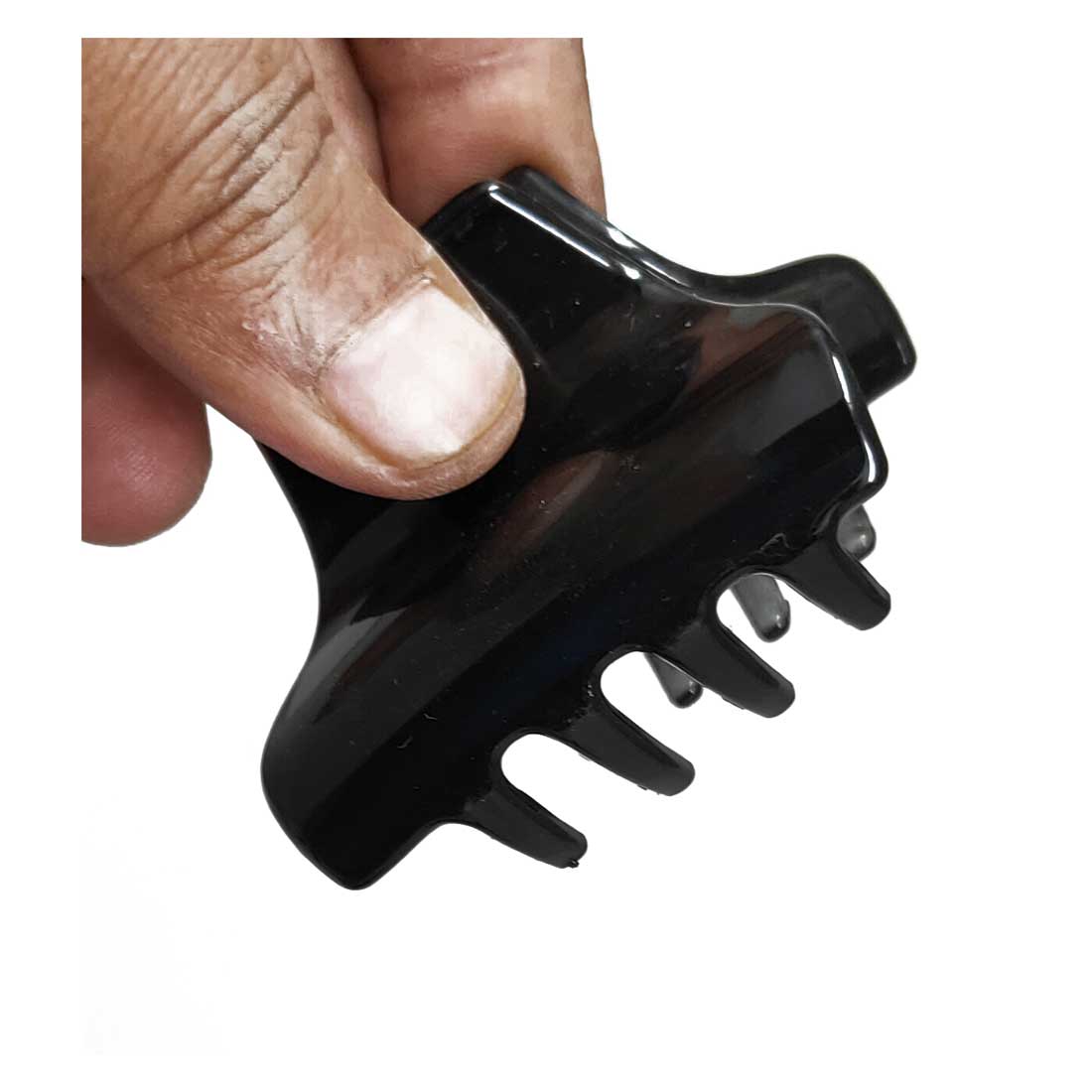 Anokhi Ada Plastic Hair Clutcher/Hair Claw Clip for Girls and Women (Black, Pack of 2) - 01-10C