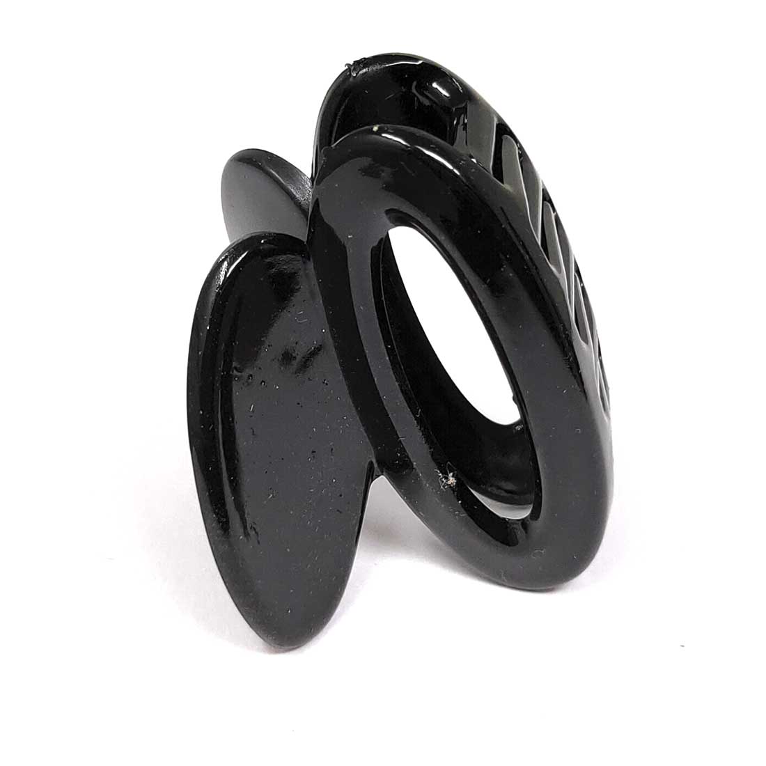 Anokhi Ada Plastic Hair Clutcher/Hair Claw Clip for Girls and Women (Black, Pack of 2) - 01-11C