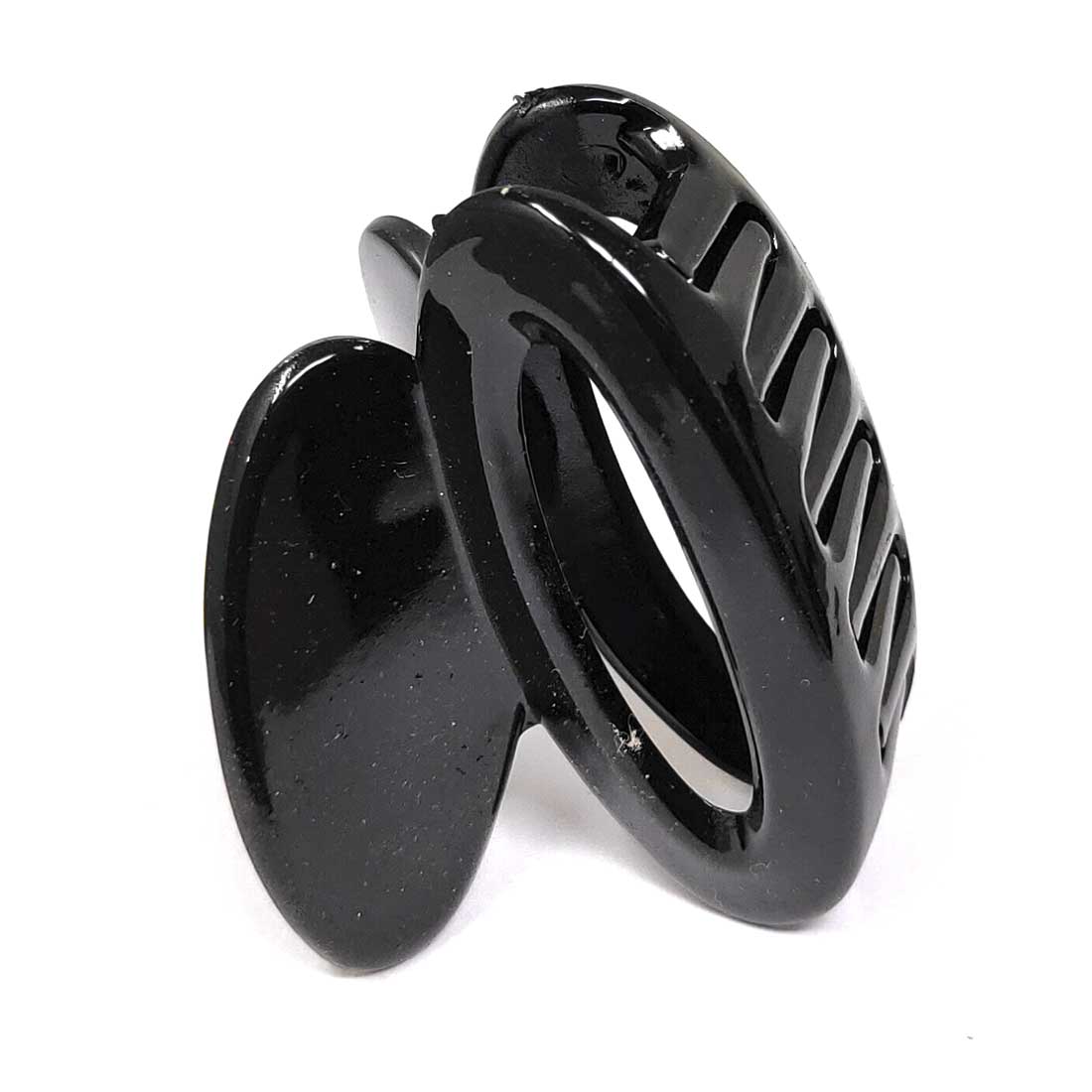 Anokhi Ada Plastic Hair Clutcher/Hair Claw Clip for Girls and Women (Black, Pack of 2) - 01-11C