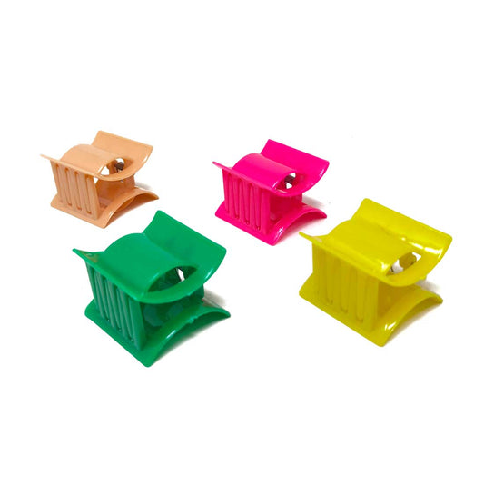 Anokhi Ada Plastic Hair Clutcher / Hair Claw for Girls and Women (Multi-Colour; Pack of 4; 02-03C)
