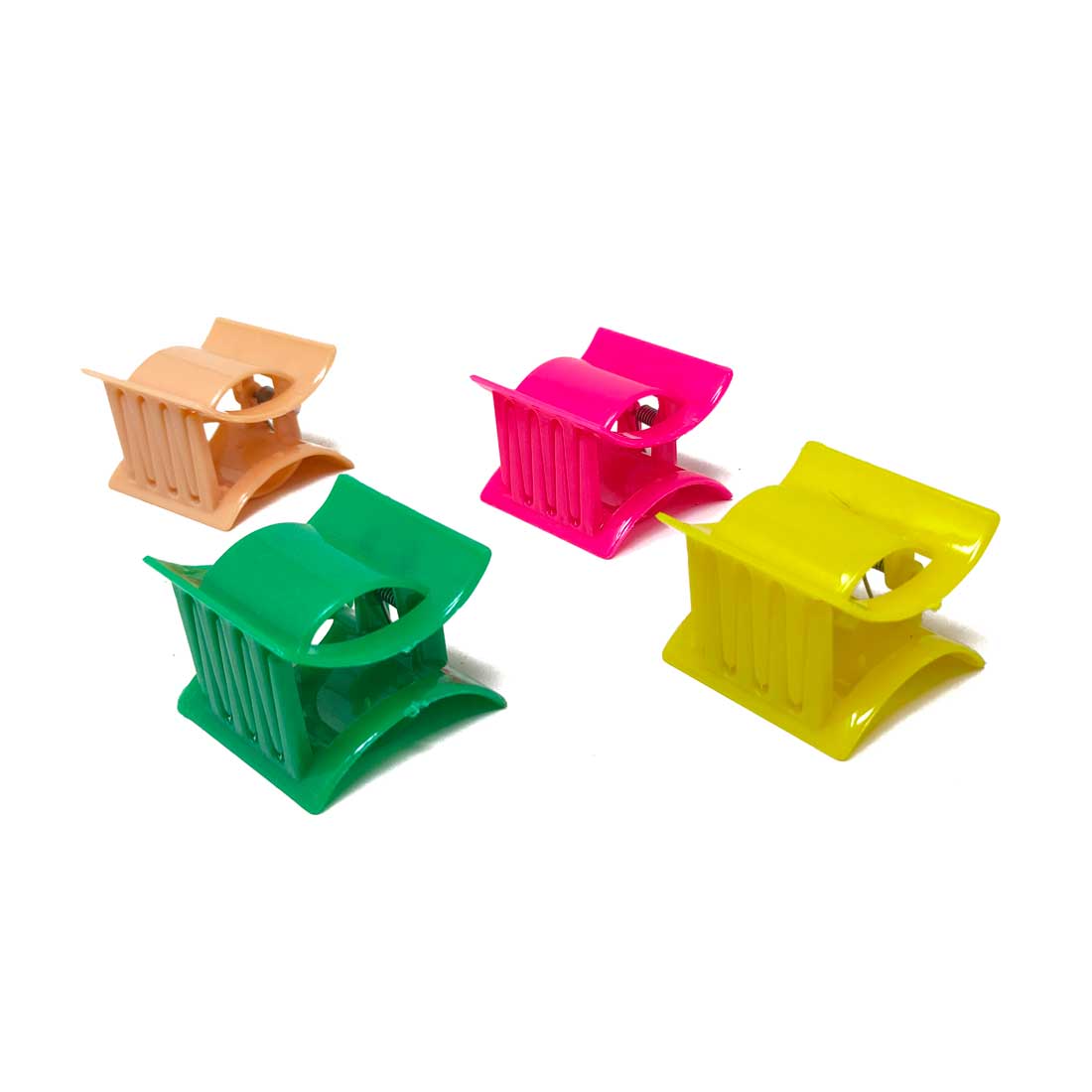 Anokhi Ada Plastic Hair Clutcher / Hair Claw for Girls and Women (Multi-Colour; Pack of 4; 02-03C)