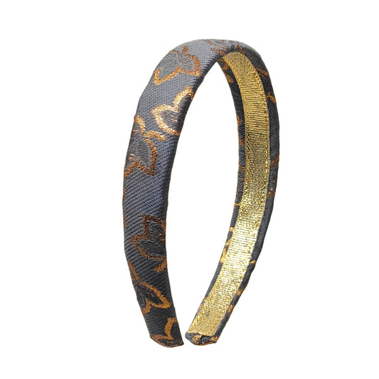 Anokhi Ada Handmade Fabric Hairband/Headband for Girls and Women (Grey)-04-24H