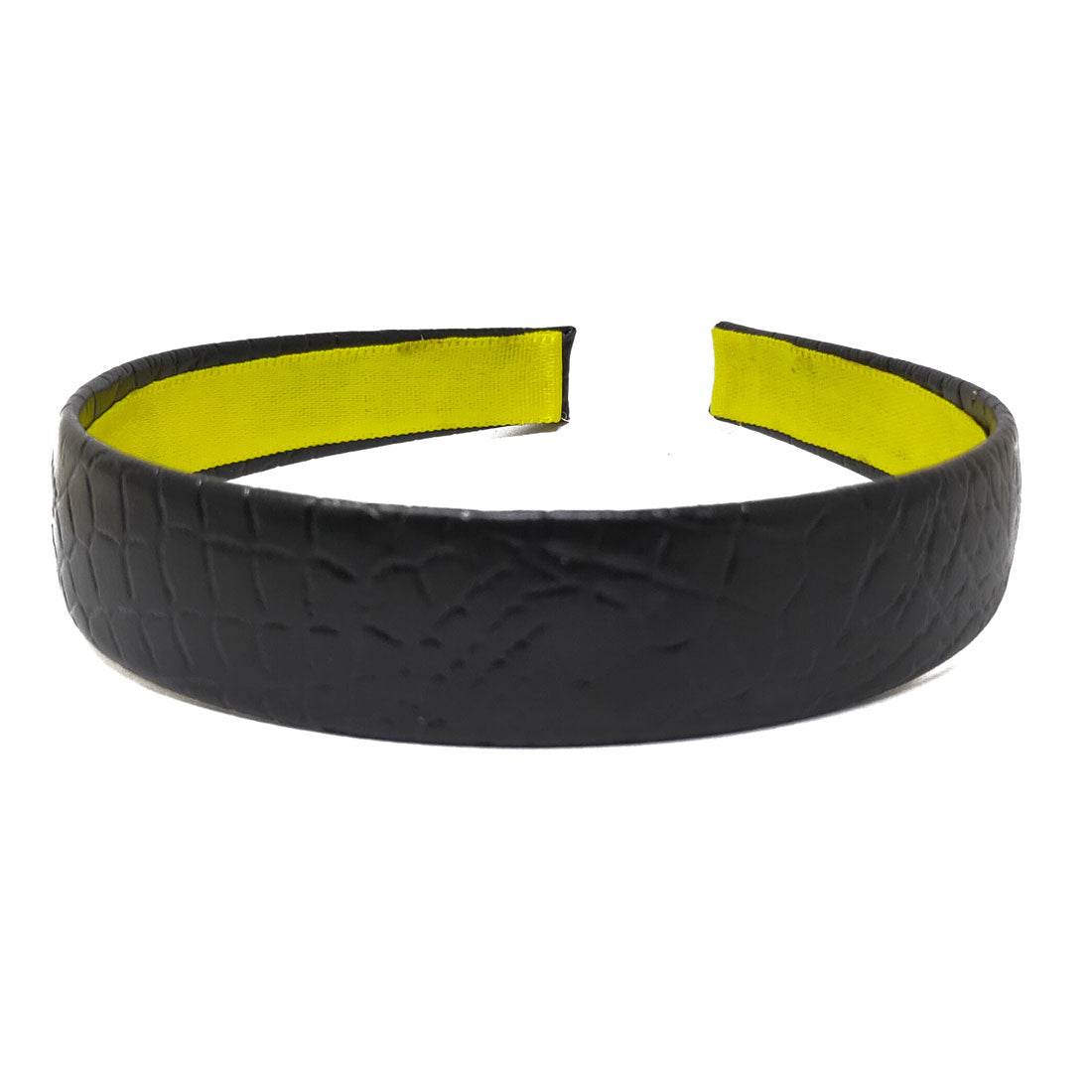 Anokhi Ada Faux  Leather on Plastic Hairband/Headband for Girls and Women (Black)-05-04H