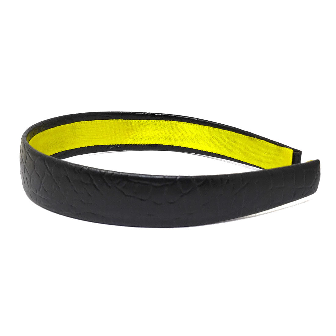 Anokhi Ada Faux  Leather on Plastic Hairband/Headband for Girls and Women (Black)-05-04H