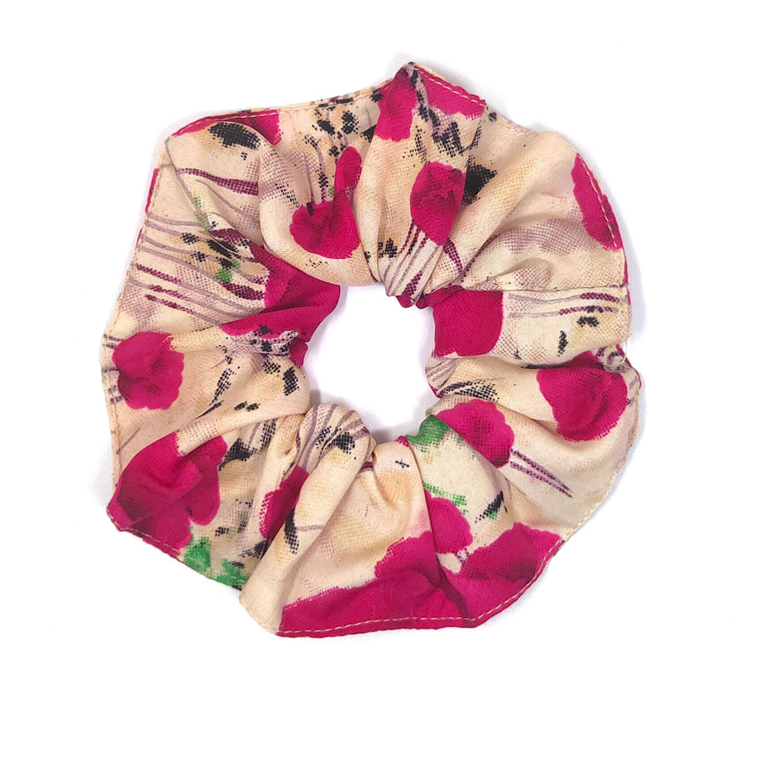 Anokhi Ada Handmade Large Printed Fabric Scrunchies/Ponytail Holders for Girls and Women (Multi-Colour)-05-13H