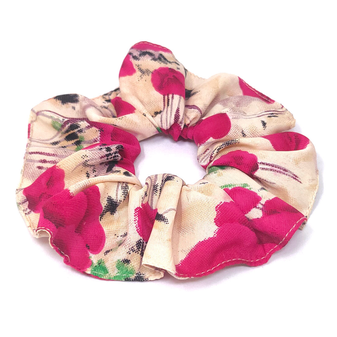 Anokhi Ada Handmade Large Printed Fabric Scrunchies/Ponytail Holders for Girls and Women (Multi-Colour)-05-13H