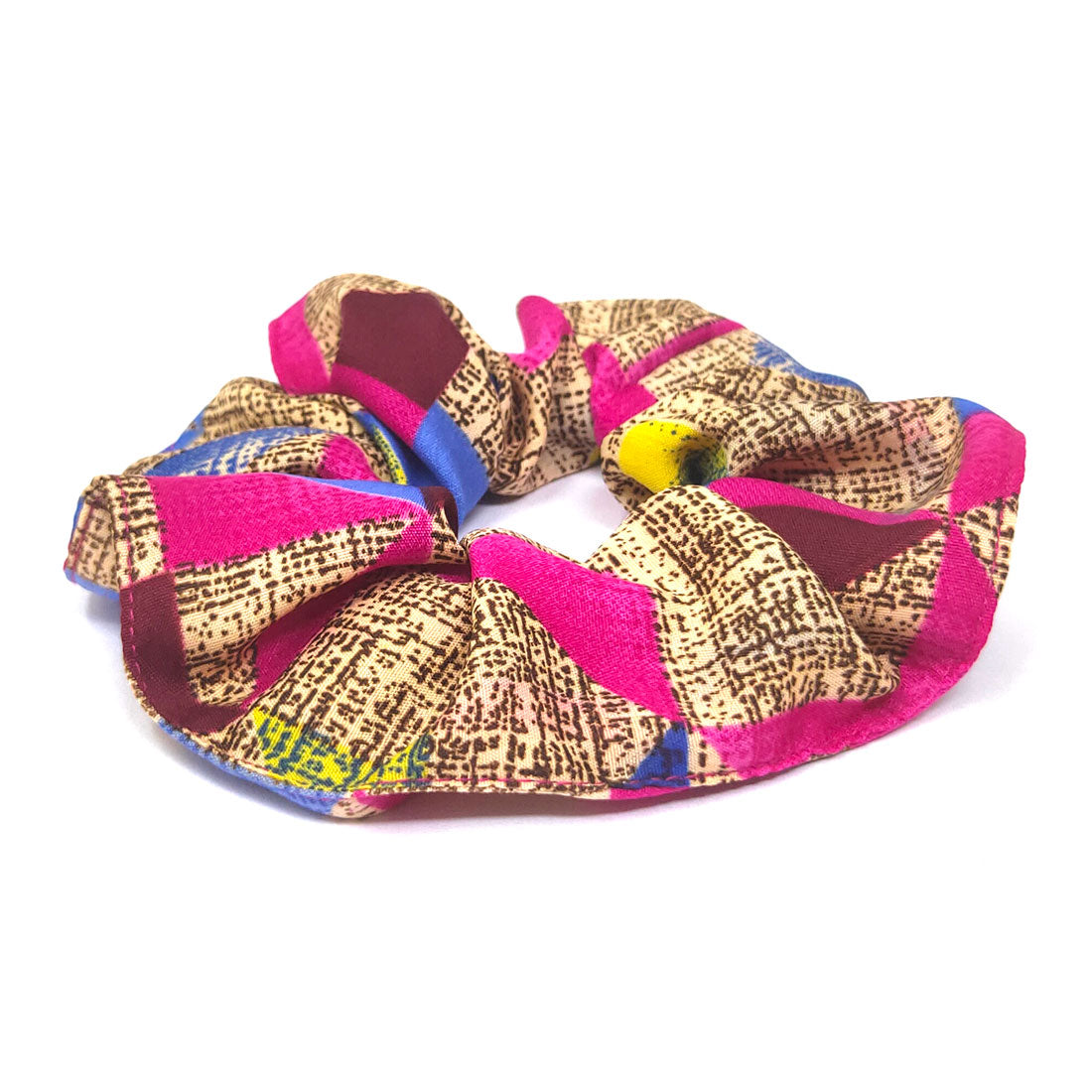 Anokhi Ada Handmade Large Printed Fabric Scrunchies/Ponytail Holders for Girls and Women (Multi-Colour)-05-14H