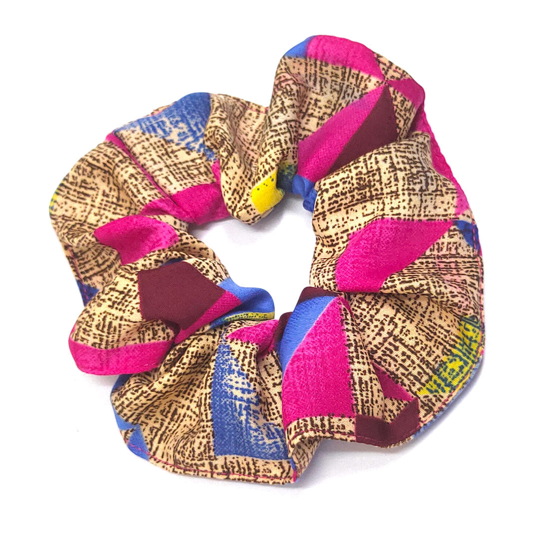 Anokhi Ada Handmade Large Printed Fabric Scrunchies/Ponytail Holders for Girls and Women (Multi-Colour)-05-14H