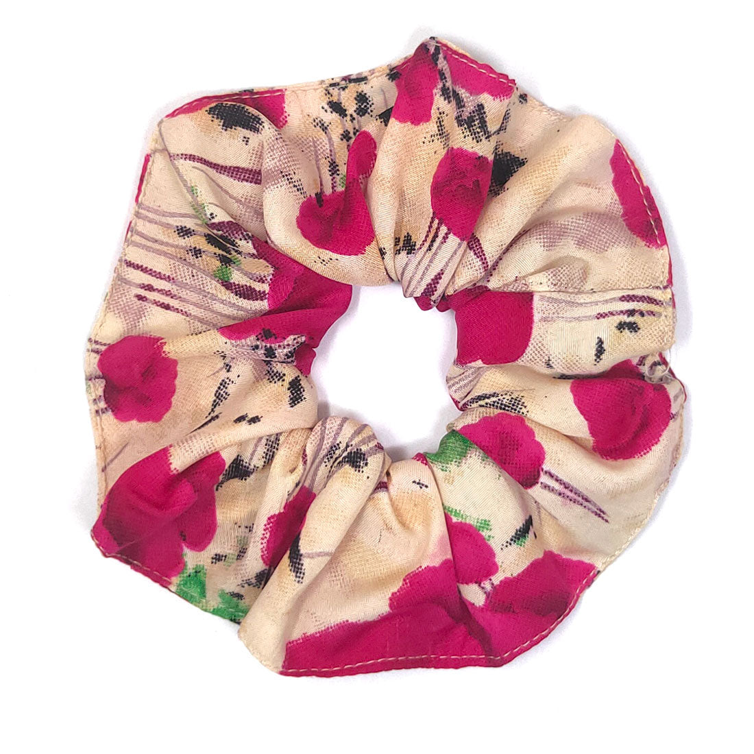 Anokhi Ada Handmade Large Scrunchies/Ponytail Holders for Girls and Women (Set of 4 Scrunchies, Multi-Colour)-05-17H