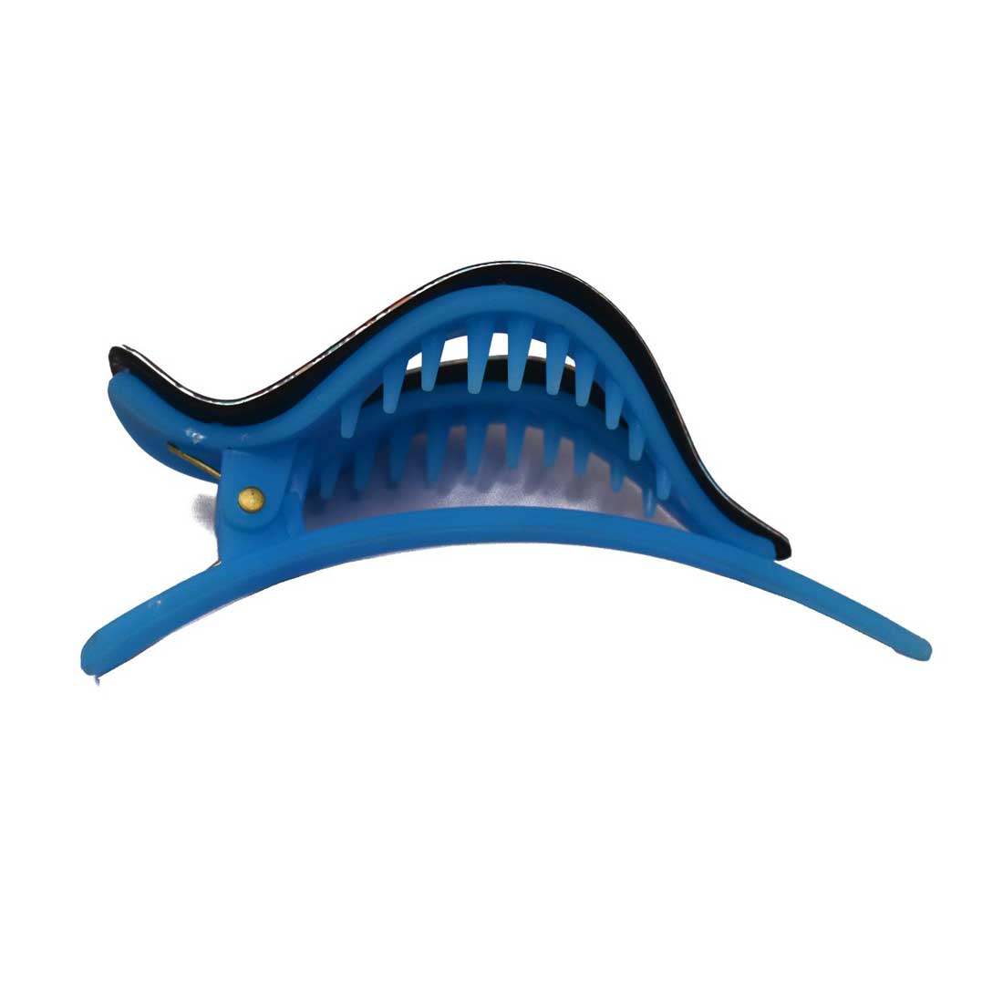 Large Pointed Blue Fancy Plastic Hair Claw for Girls and Women - 07-10