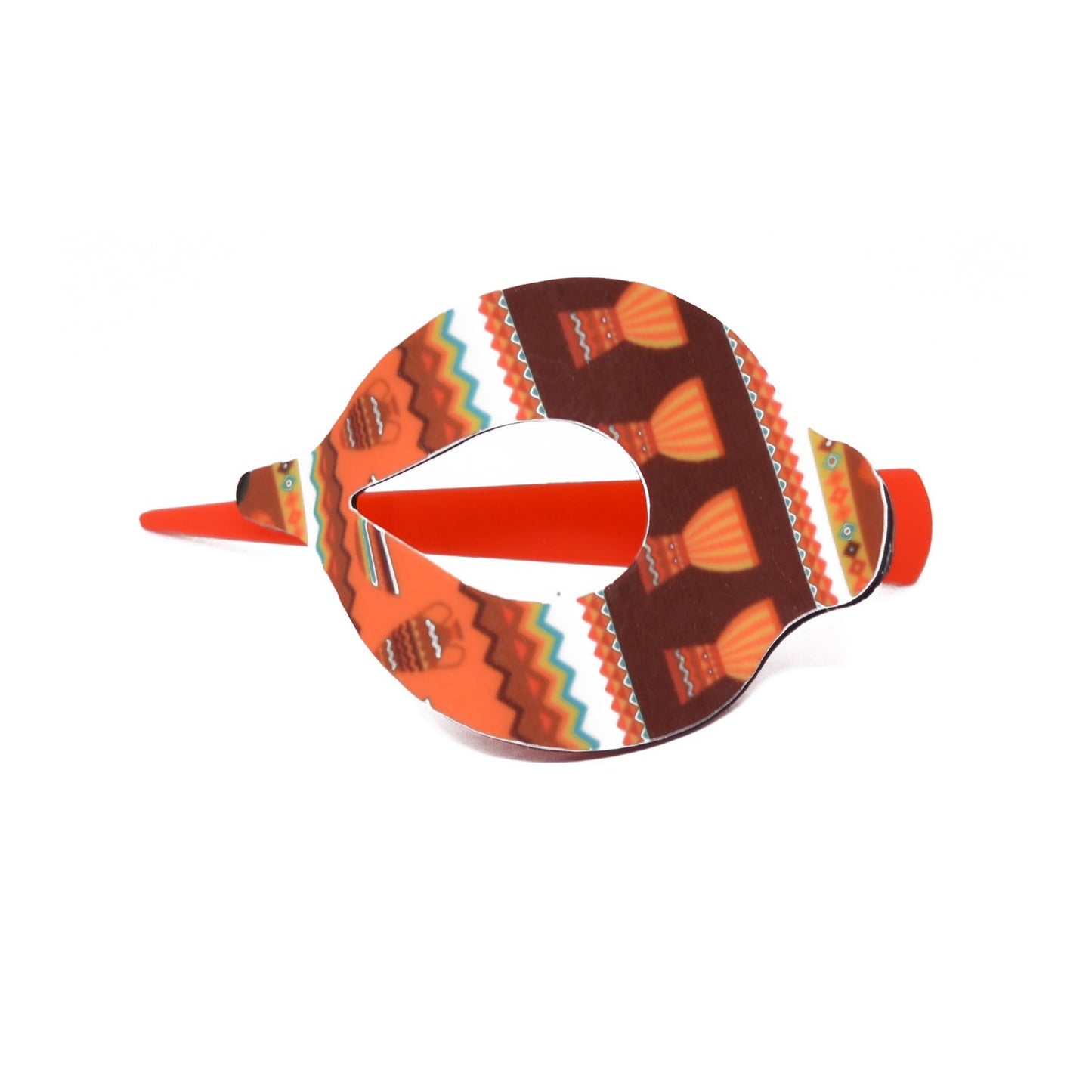 Large Pointed Red Fancy Plastic Hair Claw for Girls and Women - 07-13