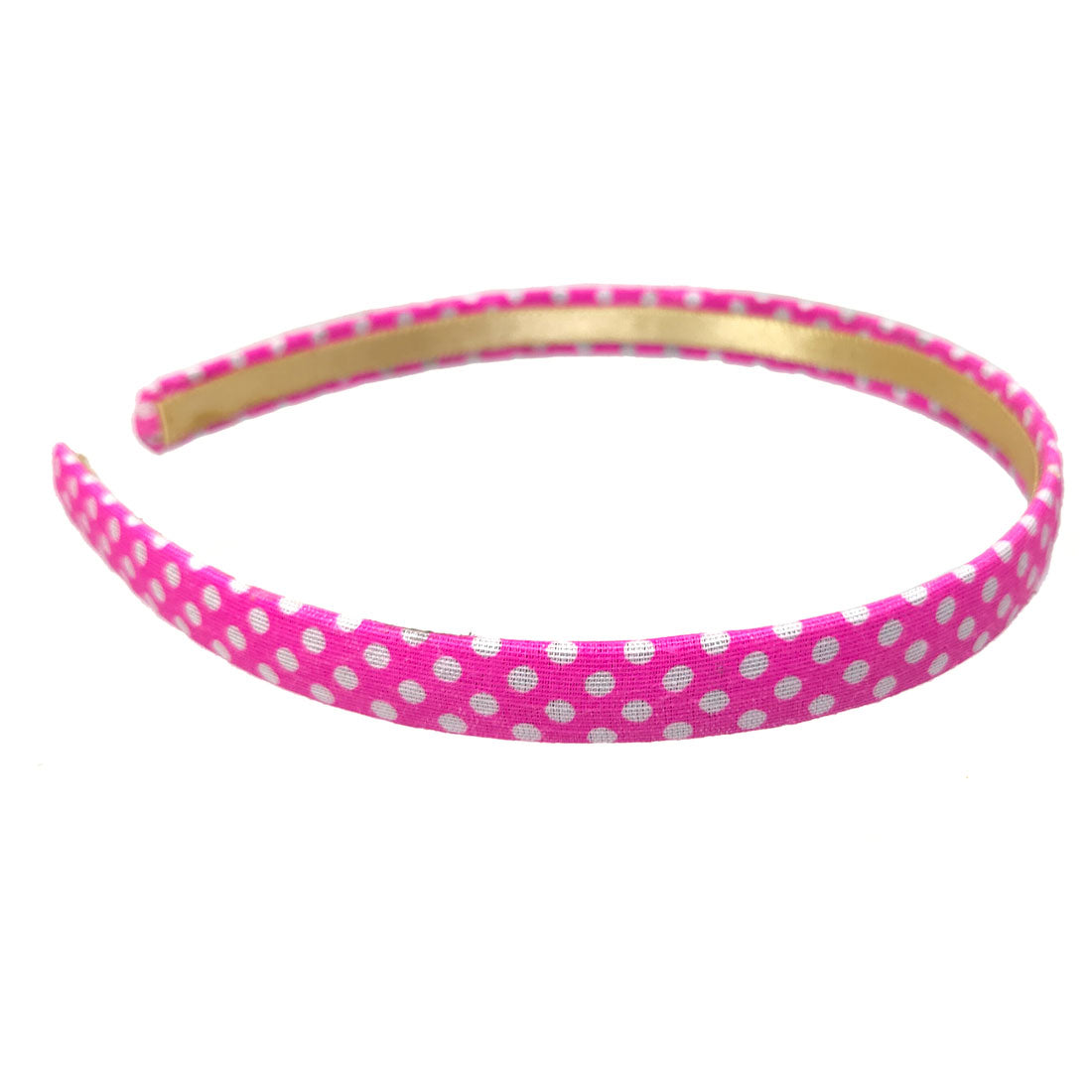 Anokhi Ada Handmade Polka Dots Fabric Hairband/Headband for Girls and Women (Pink, 09-25H)