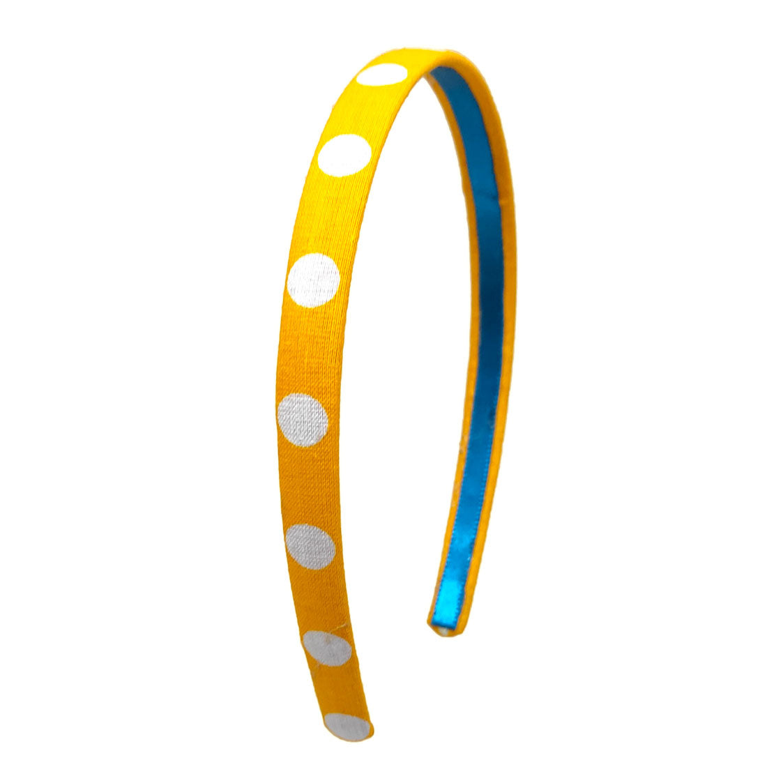 Anokhi Ada Handmade Polka Dots Fabric Hairband/Headband for Girls and Women (Yellow, 09-26H)