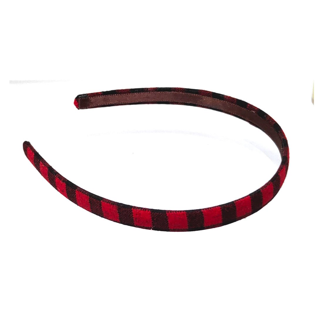 Anokhi Ada Handmade Check Design Fabric Hairband/Headband for Girls and Women (Red, 09-30H) - Anokhiada.com