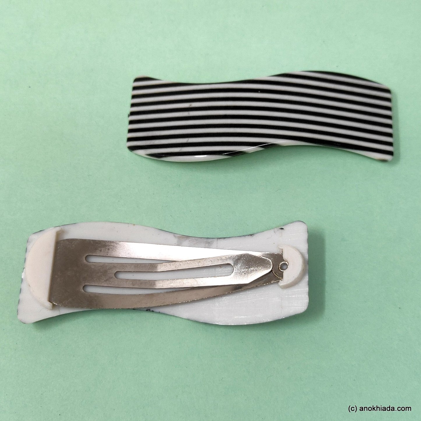 Anokhi Ada Fancy Large Tic Tac Hair Clips (Pack of 2) 10-48