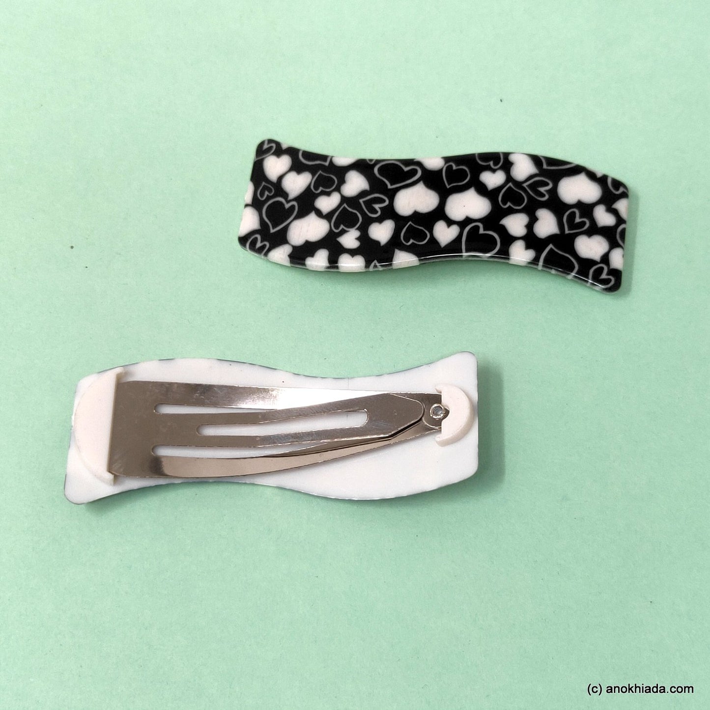 Anokhi Ada Fancy Large Tic Tac Hair Clips (Pack of 2) 10-49