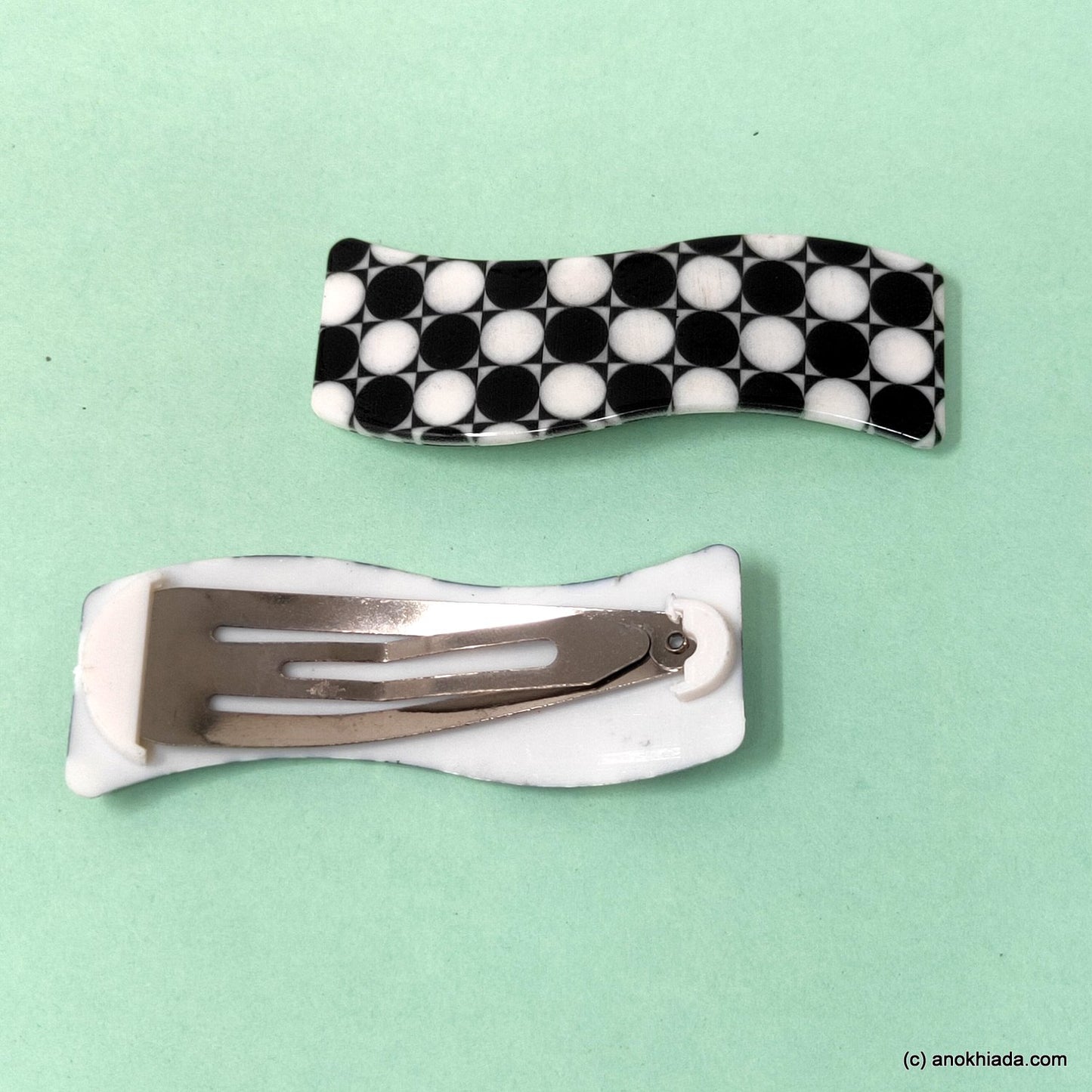 Anokhi Ada Fancy Large Tic Tac Hair Clips (Pack of 2) 10-51