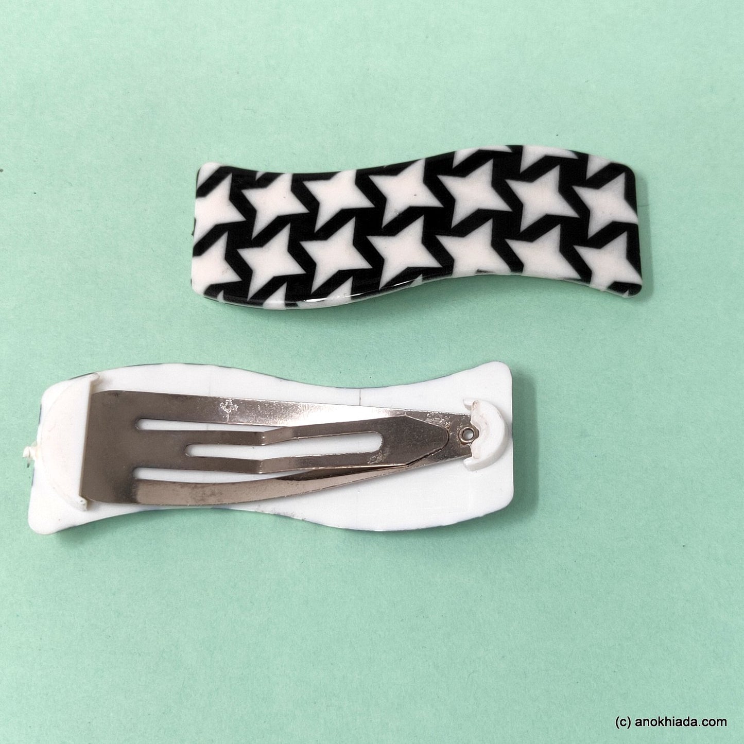 Anokhi Ada Fancy Large Tic Tac Hair Clips (Pack of 2) 10-52