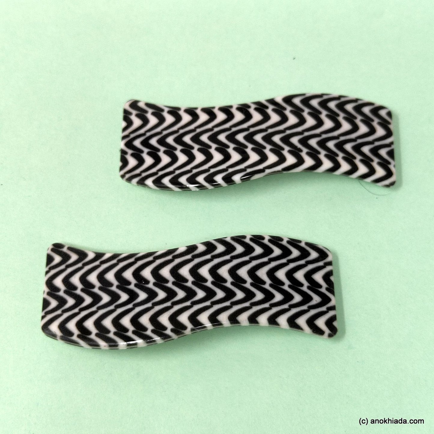 Anokhi Ada Fancy Large Tic Tac Hair Clips (Pack of 2) 10-53