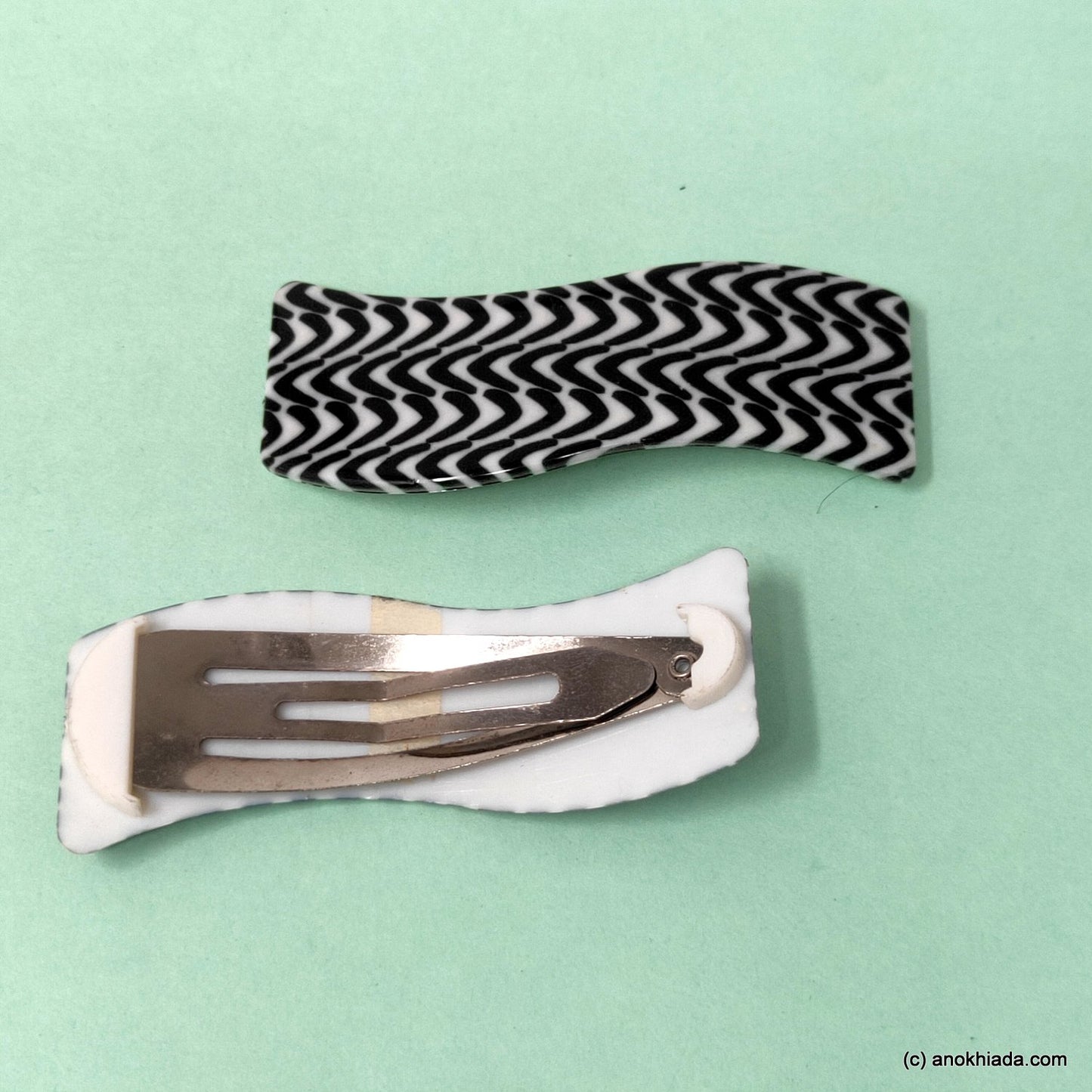 Anokhi Ada Fancy Large Tic Tac Hair Clips (Pack of 2) 10-53