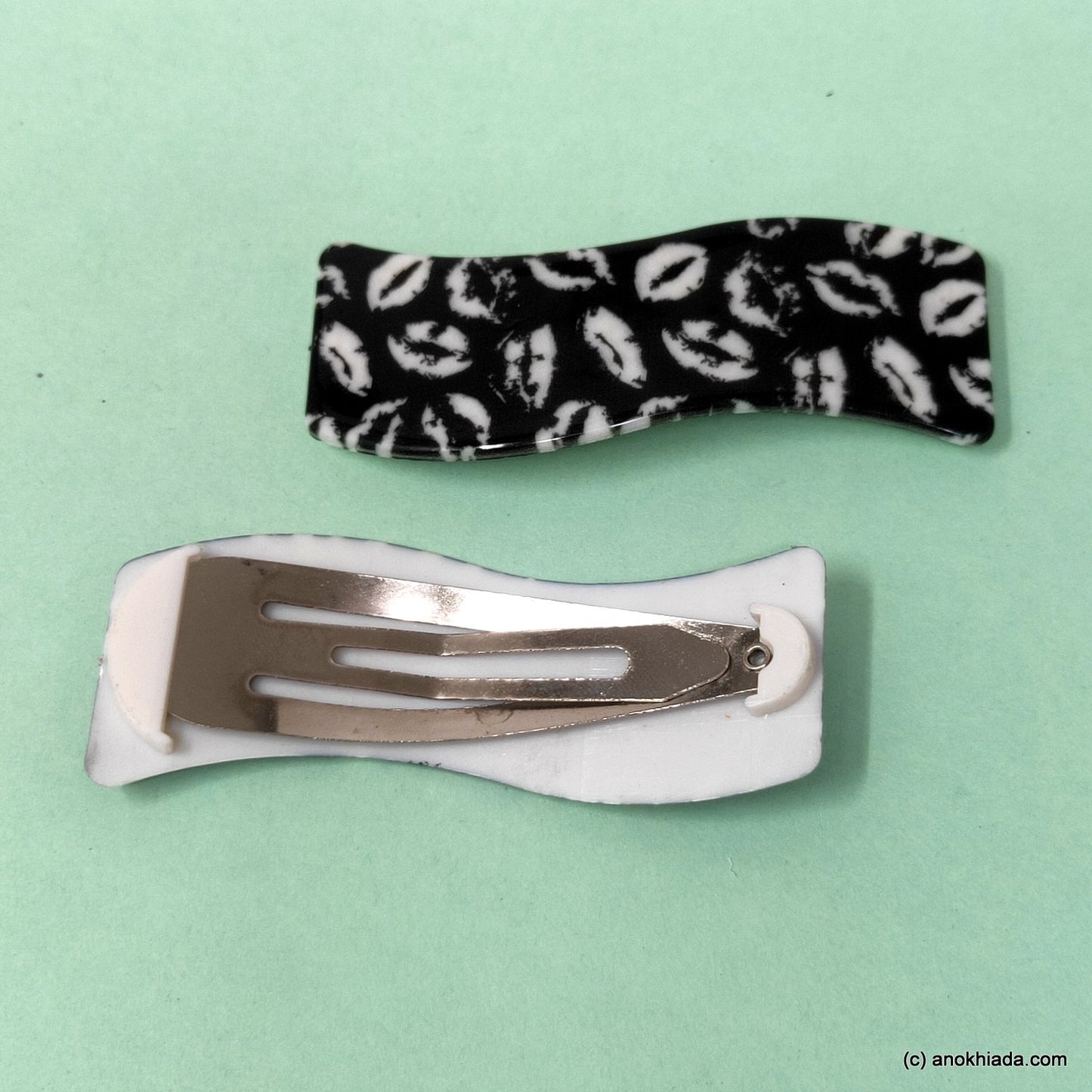 Anokhi Ada Fancy Large Tic Tac Hair Clips (Pack of 2) 10-54