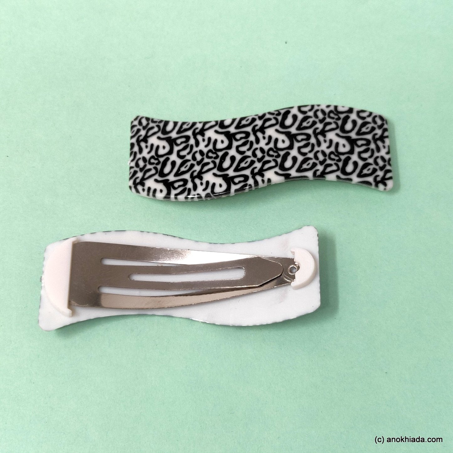 Anokhi Ada Fancy Large Tic Tac Hair Clips (Pack of 2) 10-55