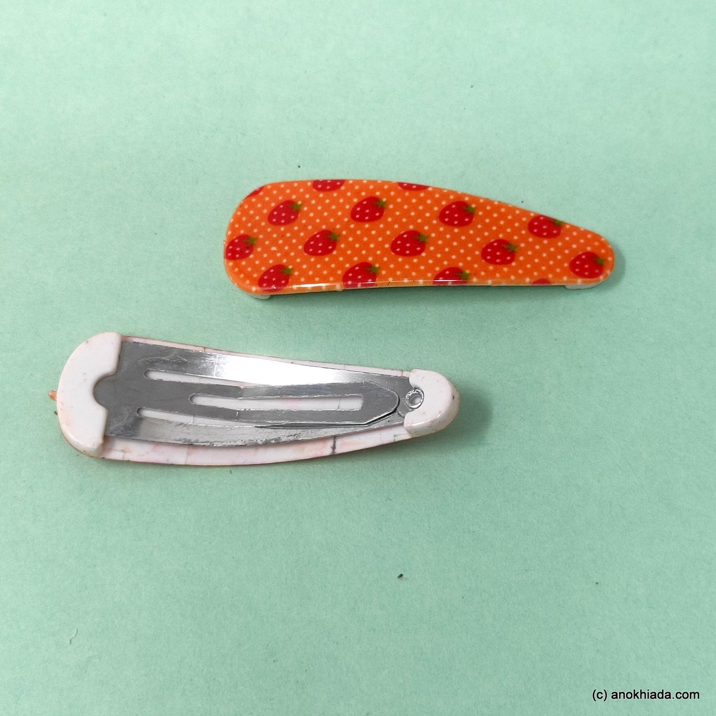 Anokhi Ada Strawberry Print Tic Tac Hair Clips (Pack of 2) 10-58
