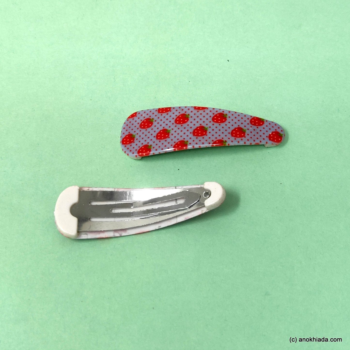 Anokhi Ada Strawberry Print Tic Tac Hair Clips (Pack of 2) 10-59