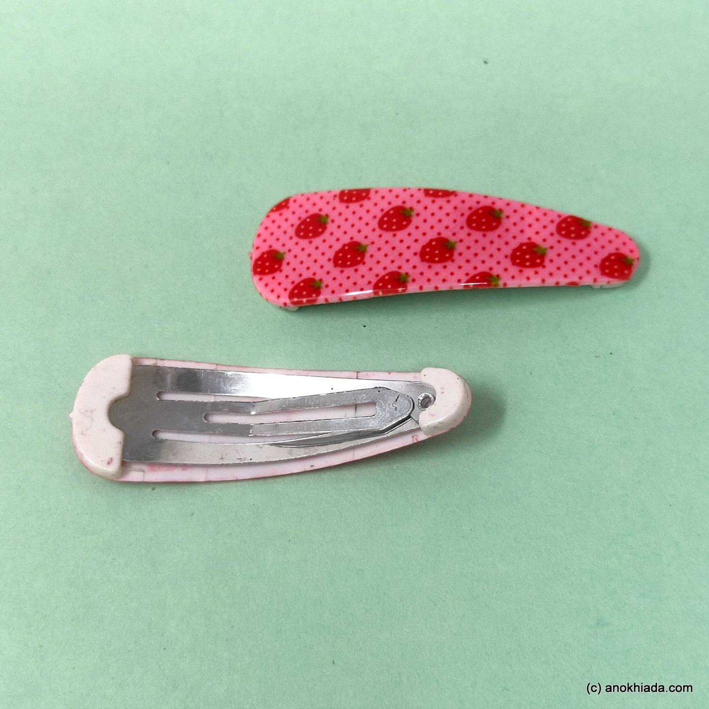 Anokhi Ada Strawberry Print Tic Tac Hair Clips (Pack of 2) 10-61