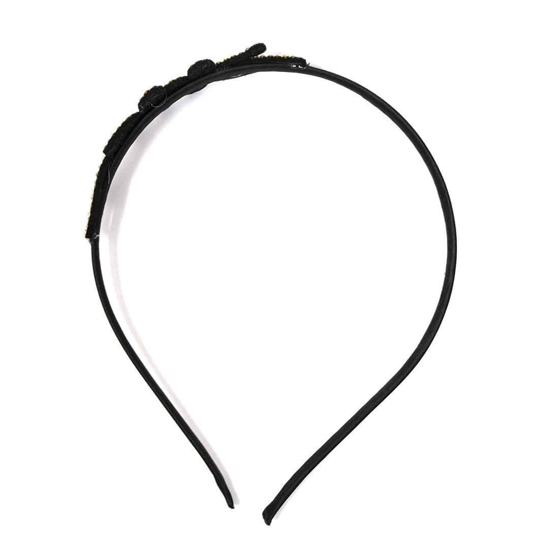 Anokhi Ada Metal Hairband/Headband with Rhinestone for Kids, Girls and Women (Black)-13-37H