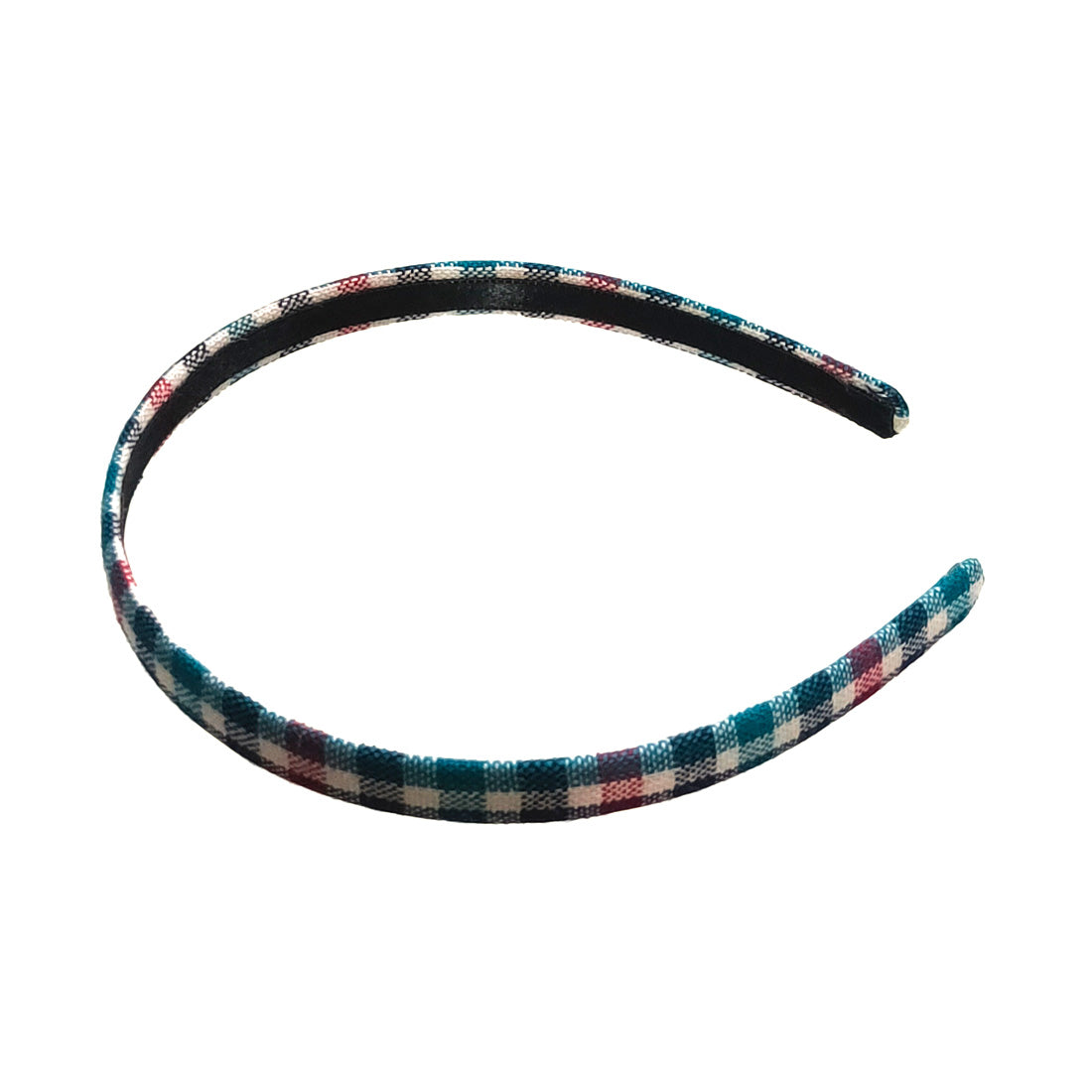 Anokhi Ada Half Inch Handmade Multi-colour Check Design Fabric Hairband/Headband for Girls and Women -14-10H