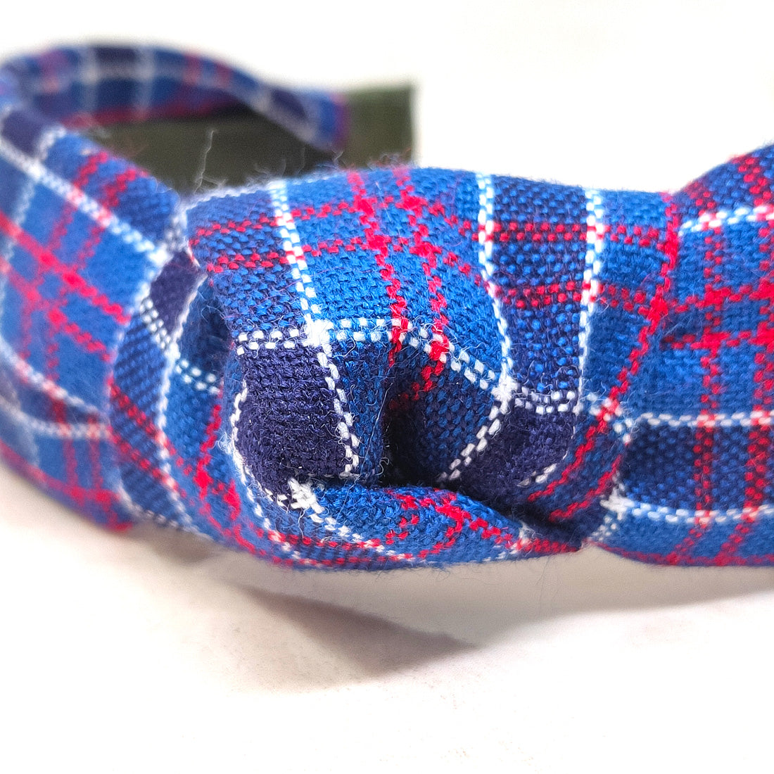 Anokhi Ada Handmade Multi-colour Check Design Fabric Knot Hairband/Headband for Girls and Women -14-12H