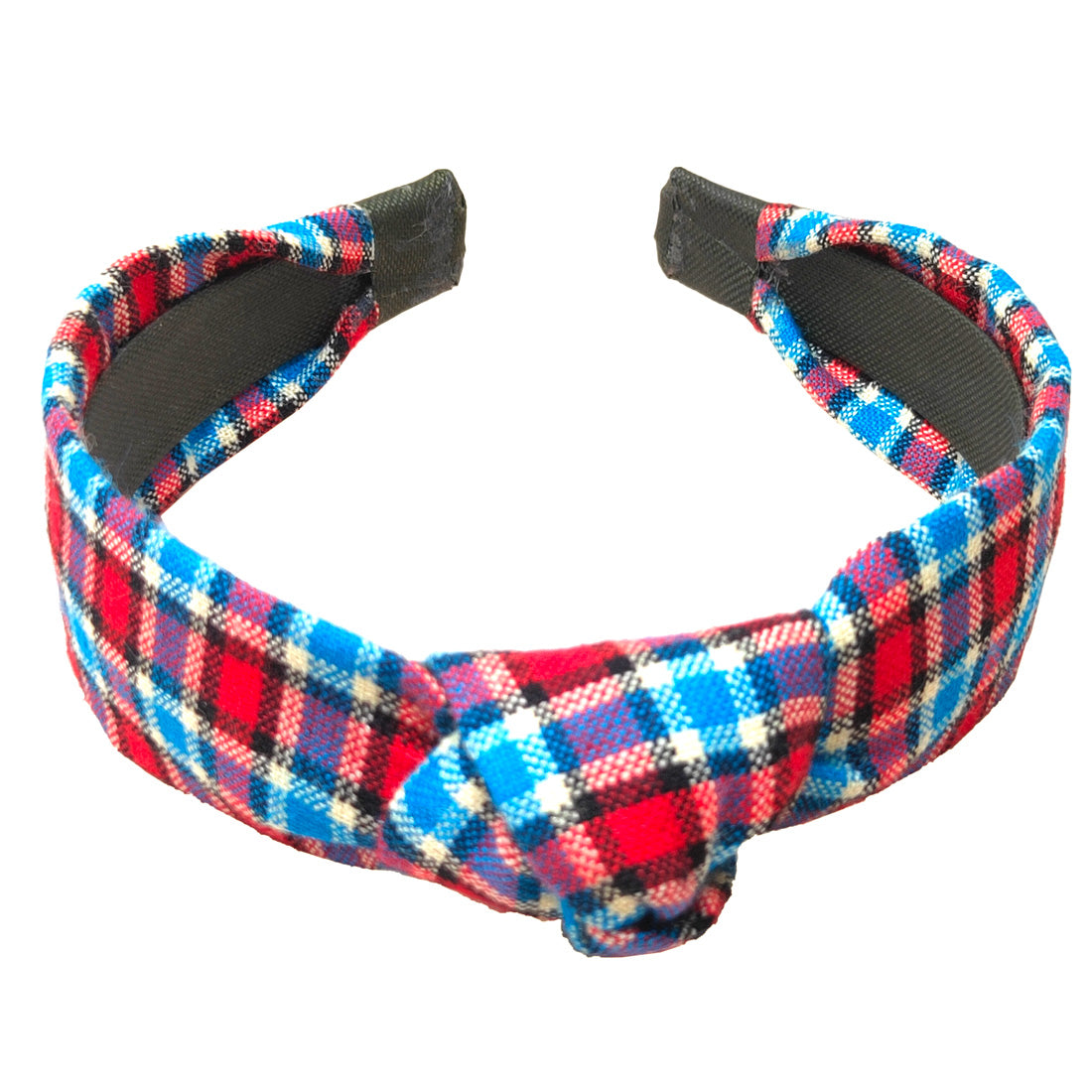 Anokhi Ada Handmade Multi-colour Check Design Fabric Knot Hairband/Headband for Girls and Women -14-13H
