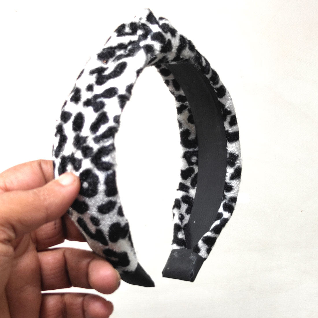 Anokhi Ada Handmade Multi-Colour Tiger Print Design Velvet Knot Hairband/Headband for Girls and Women -14-18H