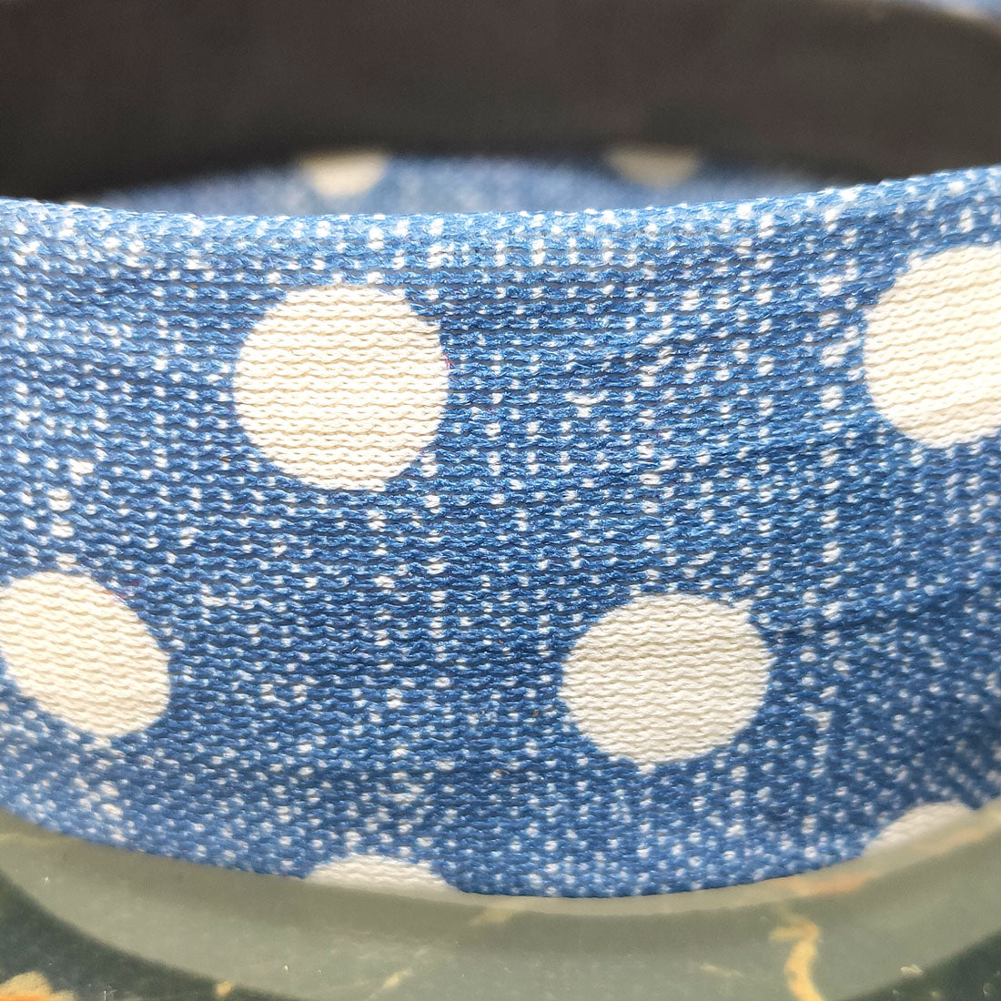 Anokhi Ada Handmade Blue Polka Dots Design Fabric Knot Hairband/Headband for Girls and Women -14-20H