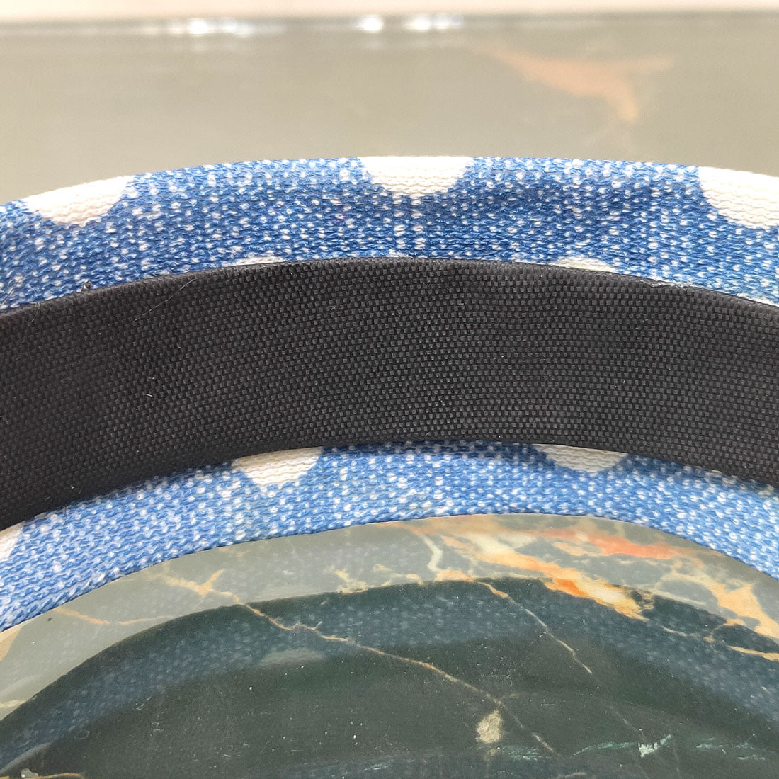 Anokhi Ada Handmade Blue Polka Dots Design Fabric Knot Hairband/Headband for Girls and Women -14-20H