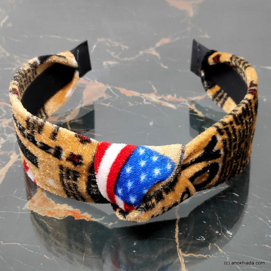 Anokhi Ada Stylish Handmade Multi-Colour Velvet Knot Hairband/Headband for Girls and Women -14-23H