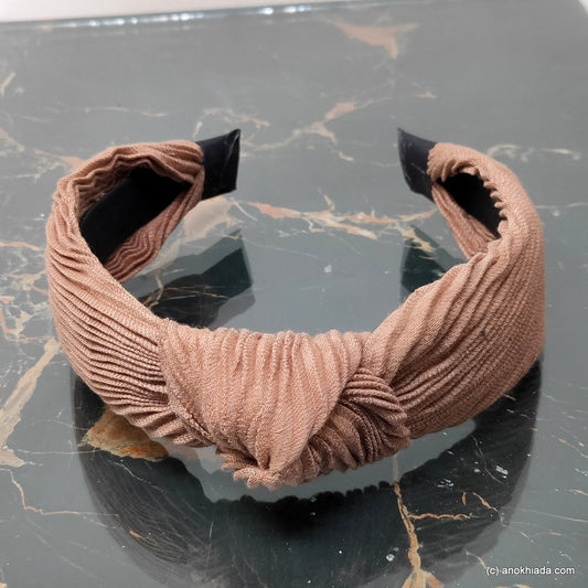 Anokhi Ada Handmade Peach Colour Fabric Knot Hairband/Headband for Girls and Women -14-31H
