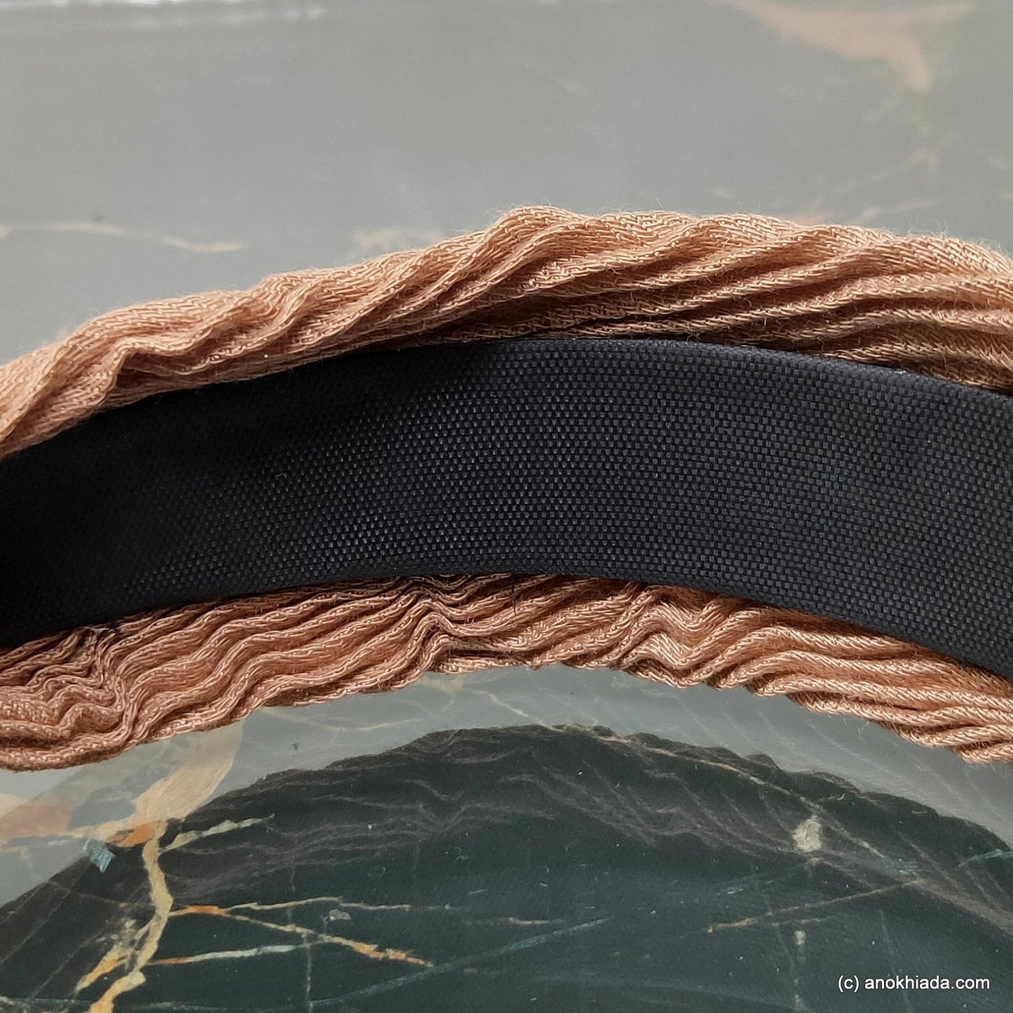 Anokhi Ada Handmade Peach Colour Fabric Knot Hairband/Headband for Girls and Women -14-31H