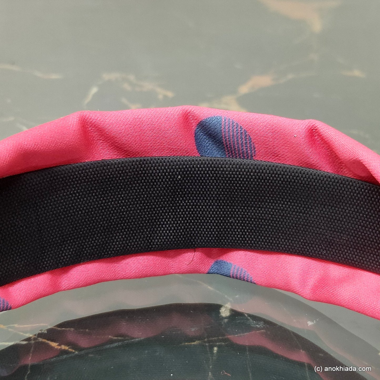 Anokhi Ada Handmade Pink Polka Dots Design Fabric Knot Hairband/Headband for Girls and Women -14-33H