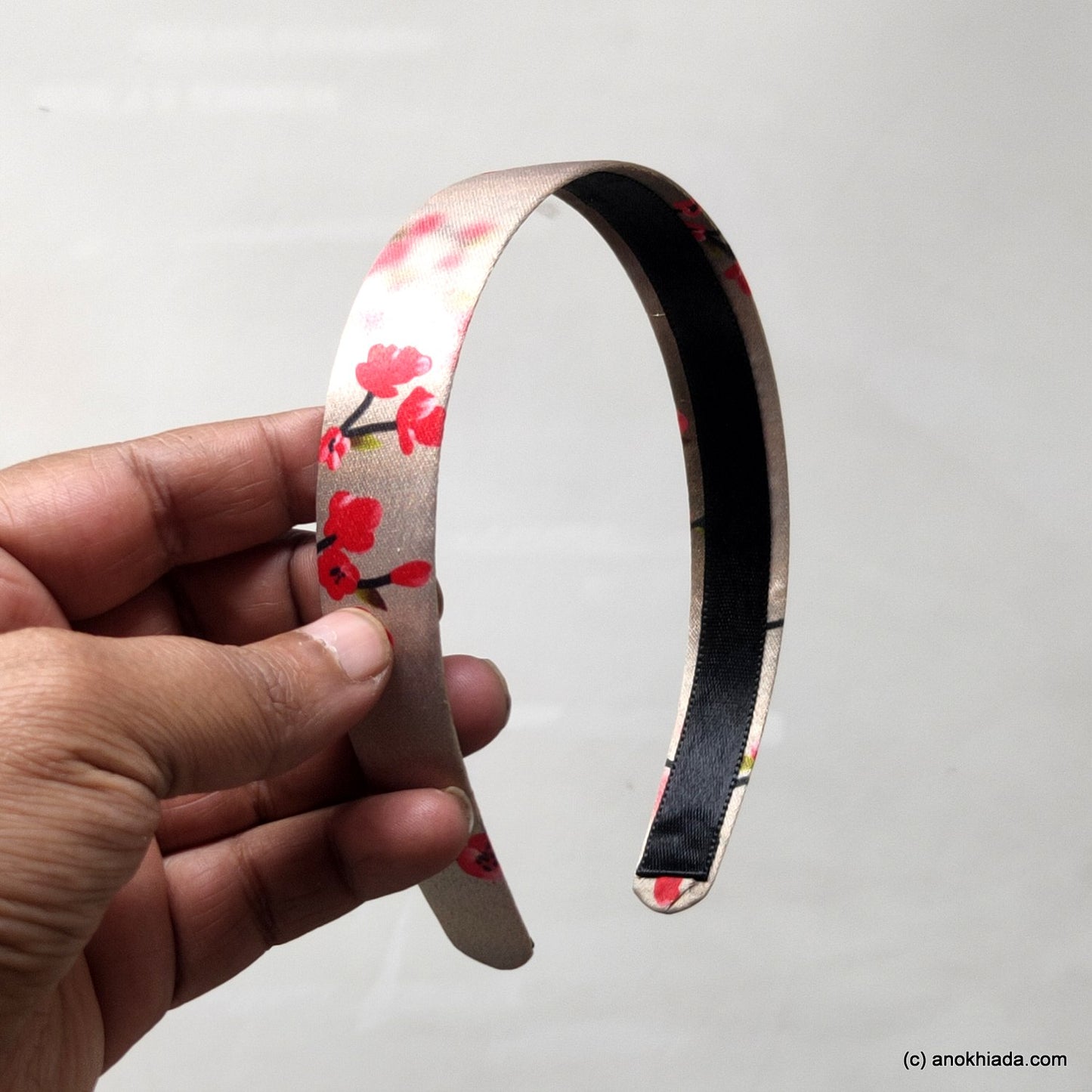 Anokhi Ada Handmade Printed Fabric Hairband/Headband for Girls and Women (Golden)-14-35H