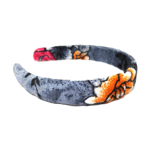 Anokhi Ada Handmade Floral Print Velvet Hairband/Headband for Girls and Women -14-42