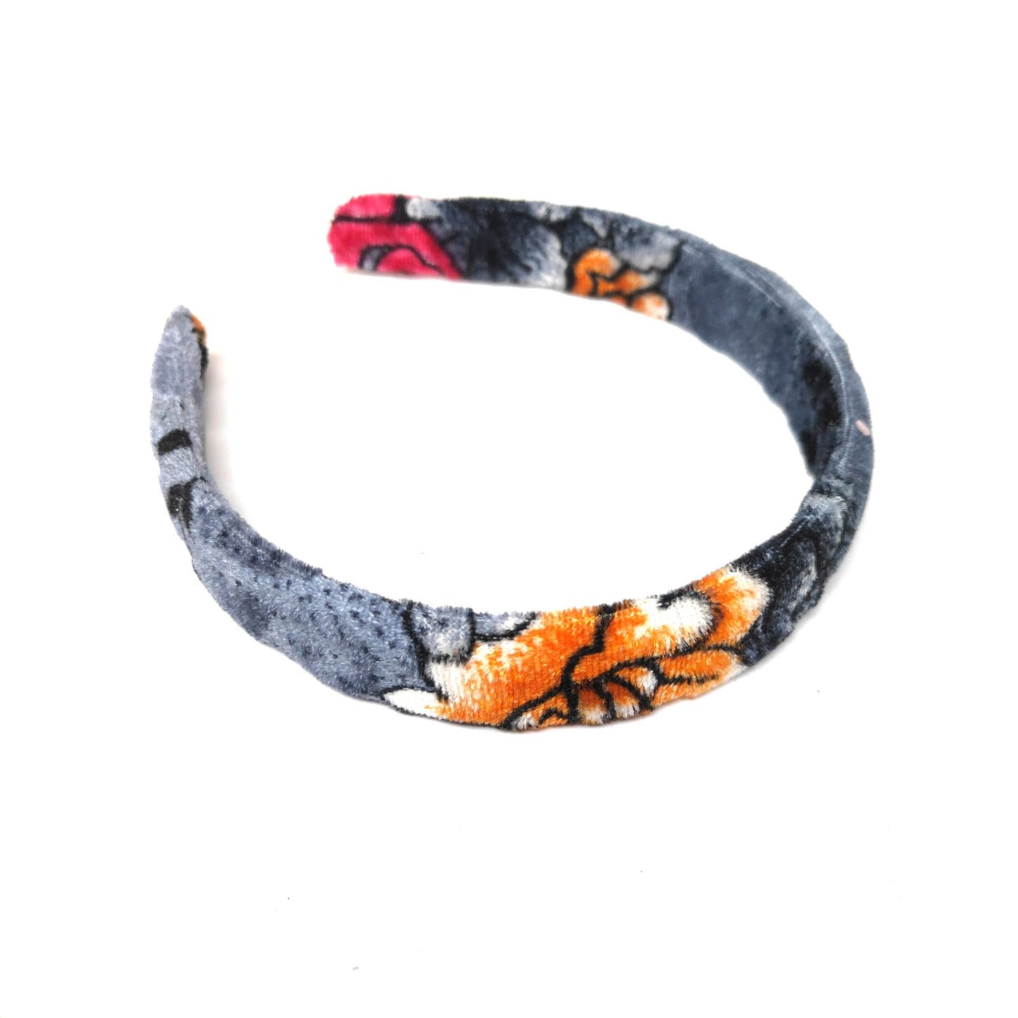 Anokhi Ada Handmade Floral Print Velvet Hairband/Headband for Girls and Women -14-42