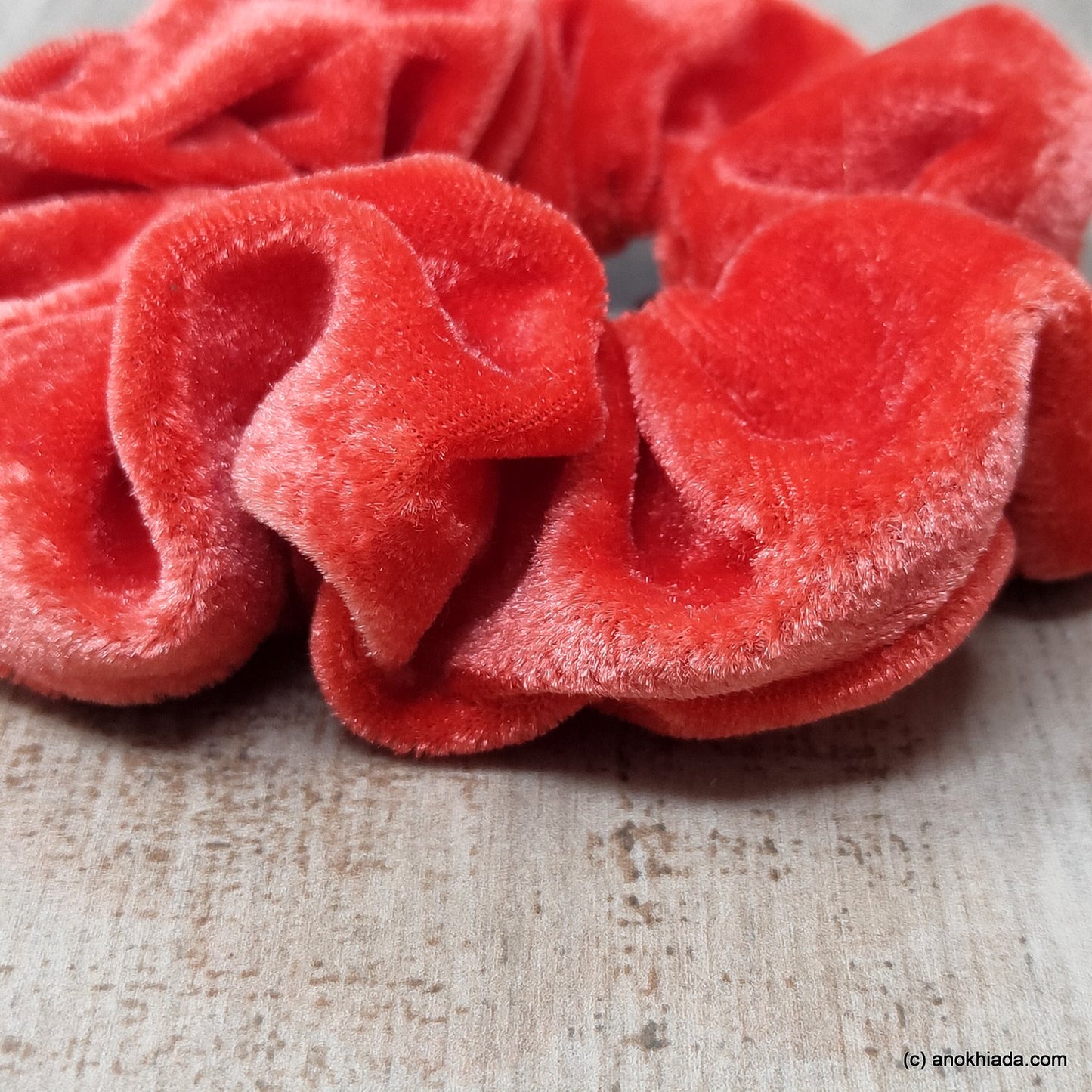 Anokhi Ada Handmade Velvet Scrunchie for Girls and Women (15-106 Scrunchie)