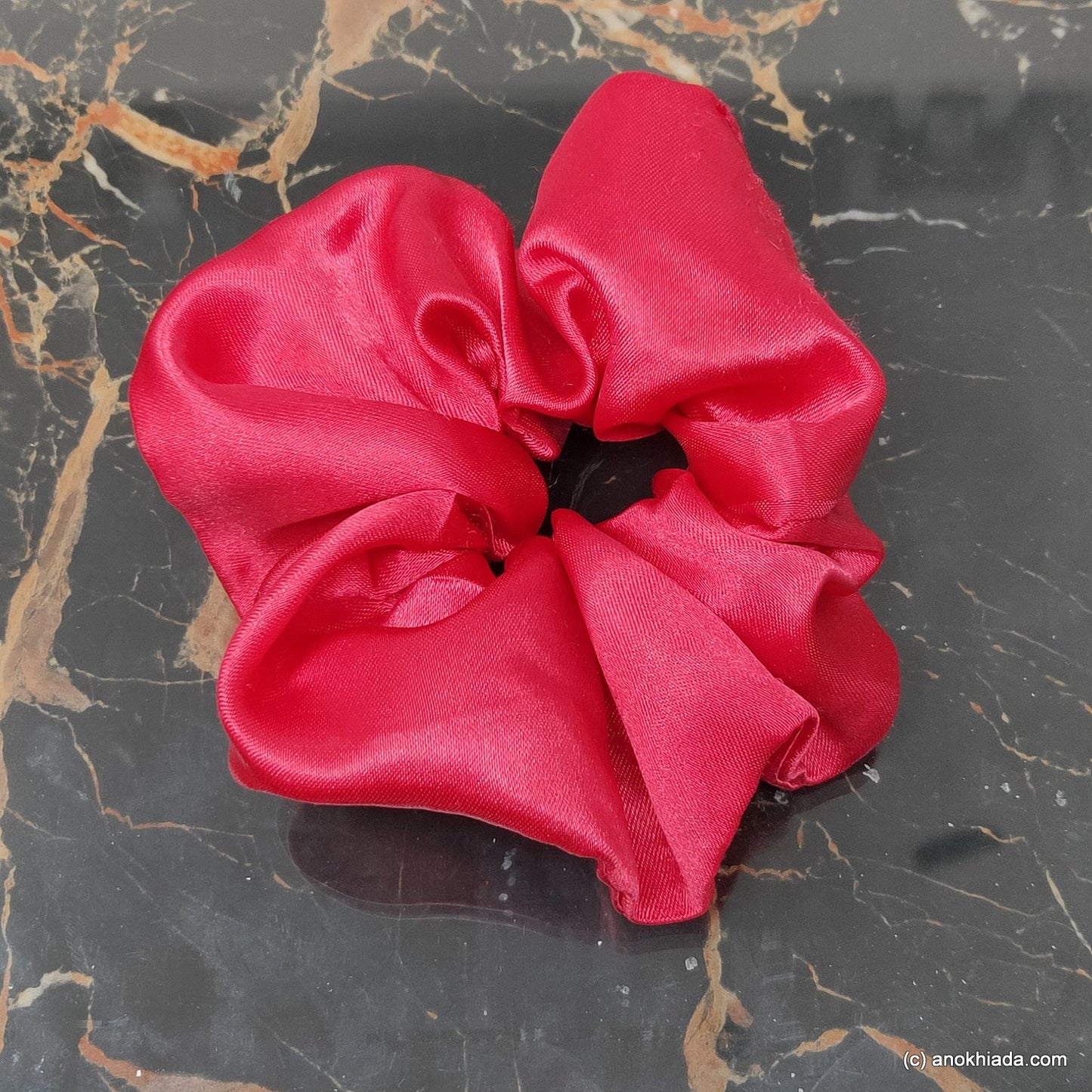 Anokhi Ada Handmade Satin Scrunchie for Girls and Women (15-161 Scrunchie)